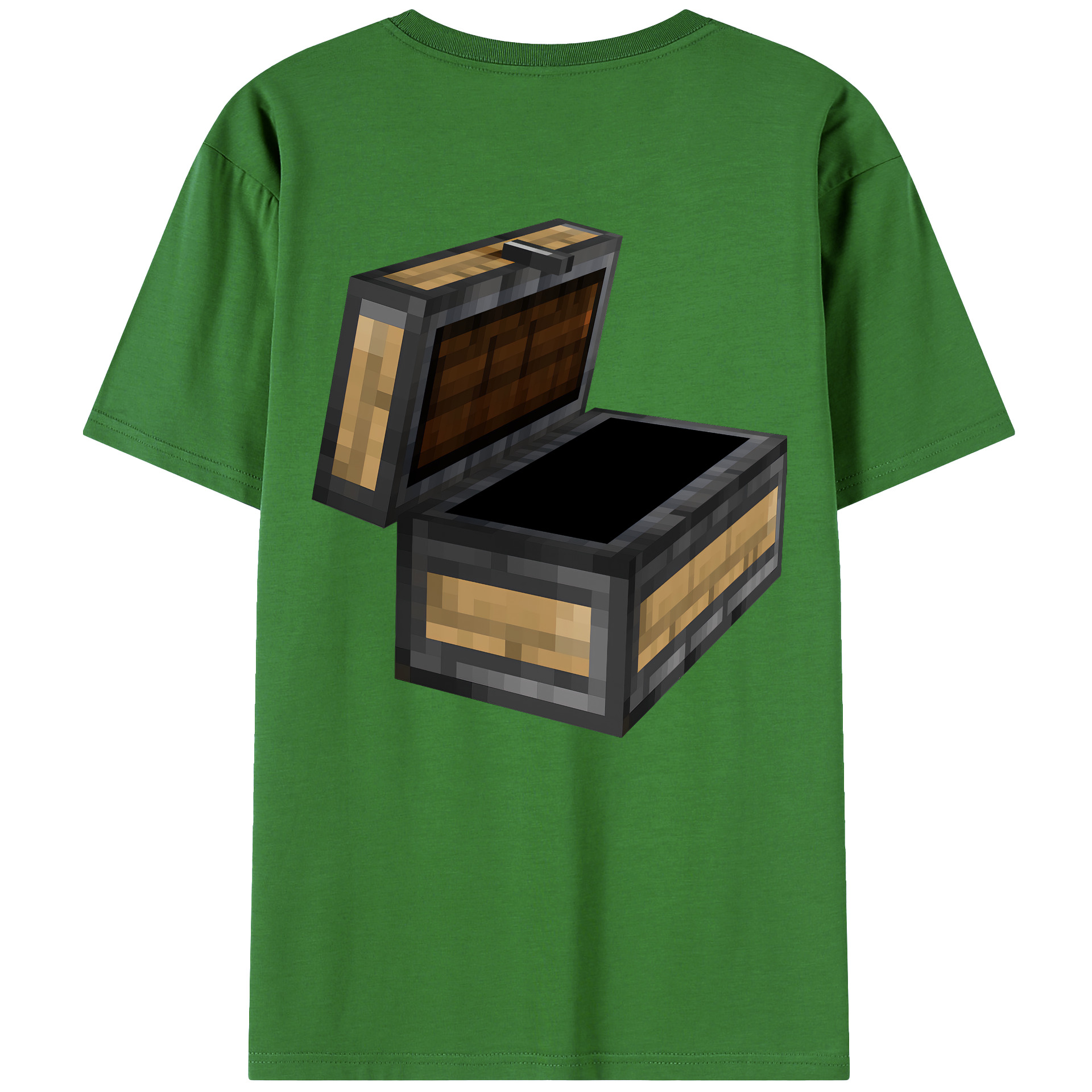 （画像用） マインクラフト ブロックの世界 Minecraft MC Block world レディース半袖Tシャツ(バックプリント)
